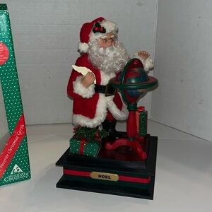 VTG-rare-holiday scene-1993-Santa Claus Christmas scene music decor x-mas carols